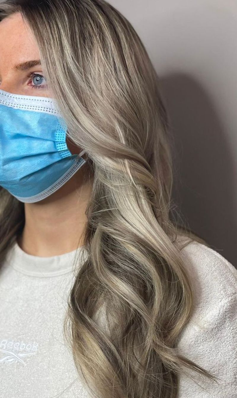 Reverse balayages add depth to blonde hair